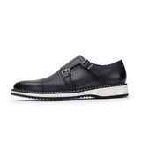 Cow Leather Monk Sport Man Oxford Casual Shoes Sneakers