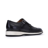 Cow Leather Monk Sport Man Oxford Casual Shoes Sneakers