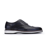 Cow Leather Brogue Sport Man Oxford Casual Shoes Sneakers