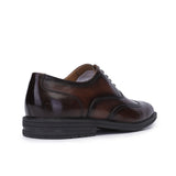 Genuine leather casual men's block derby shoes